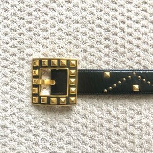 Escada leather studded belt